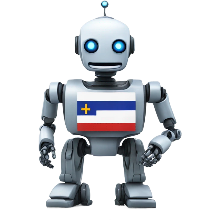 robot with EU flag emoji