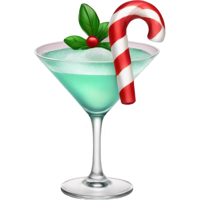 candy cane martini emoji