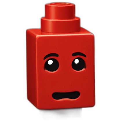 one red lego brick emoji