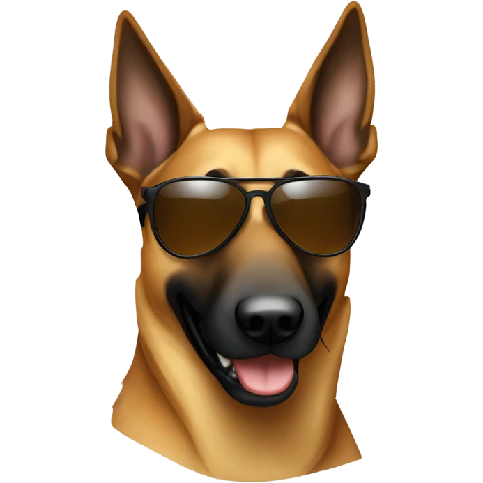 Belgian malinois with sunglasses  emoji