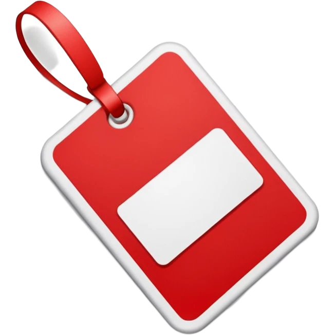 red white Price tag emoji