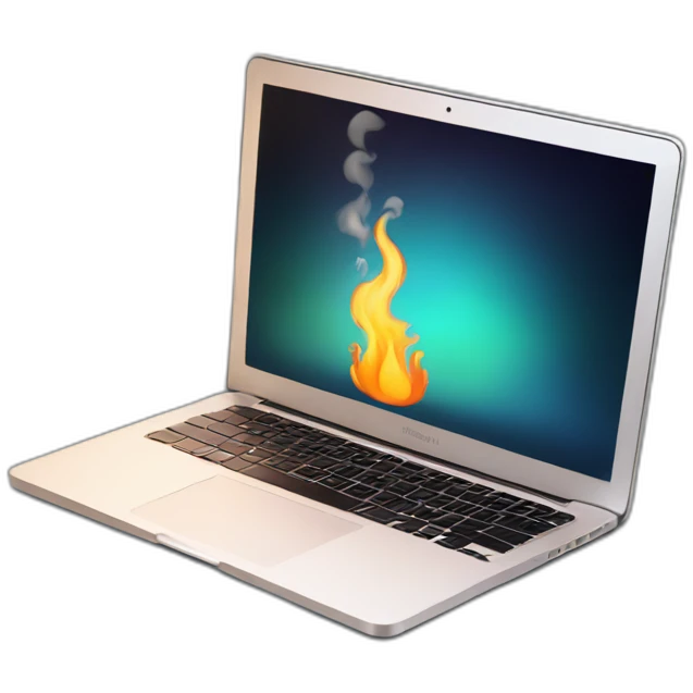 macbook flaming emoji