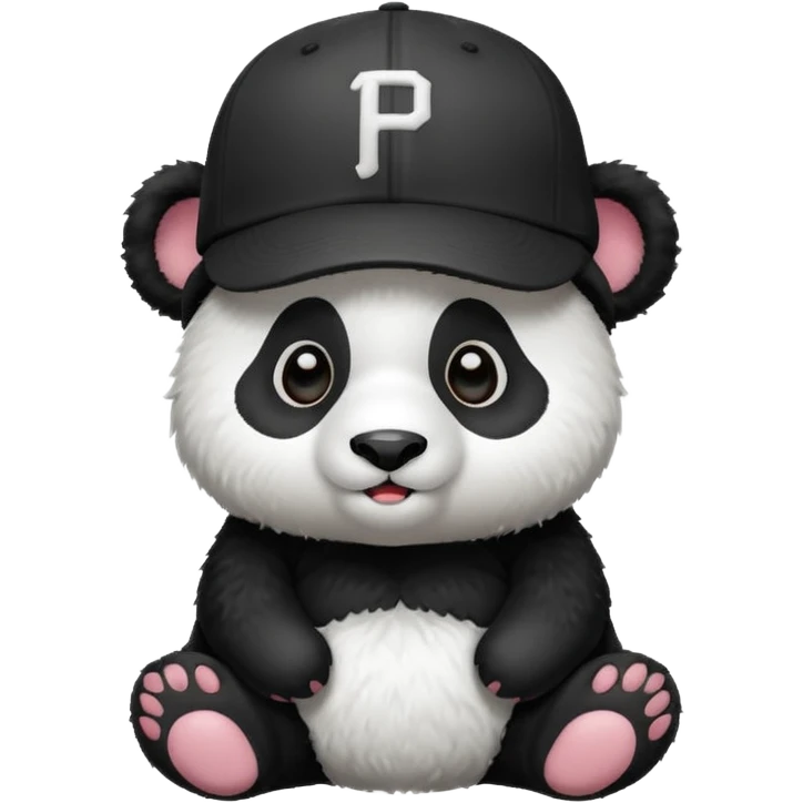 Panda wearing baseball hat emoji
