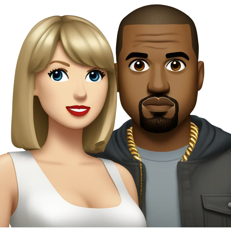 Kanye West with Taylor Swift emoji