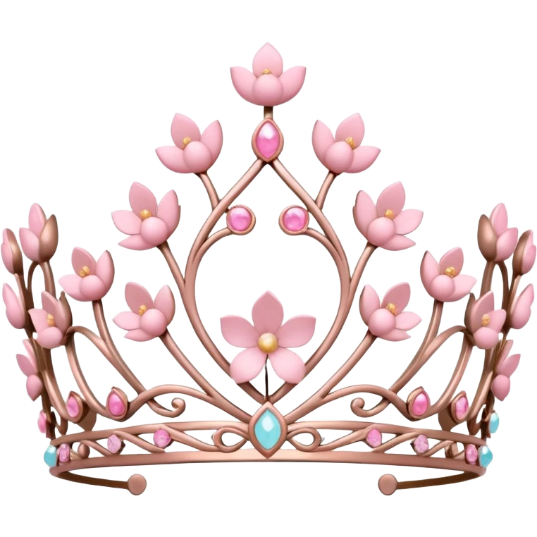 Cute beautiful pastel Sakura tiara  emoji