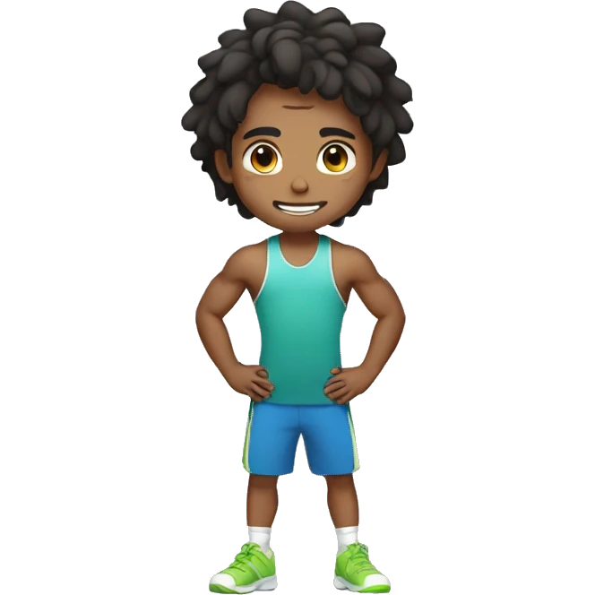 Boy in gym indian  emoji
