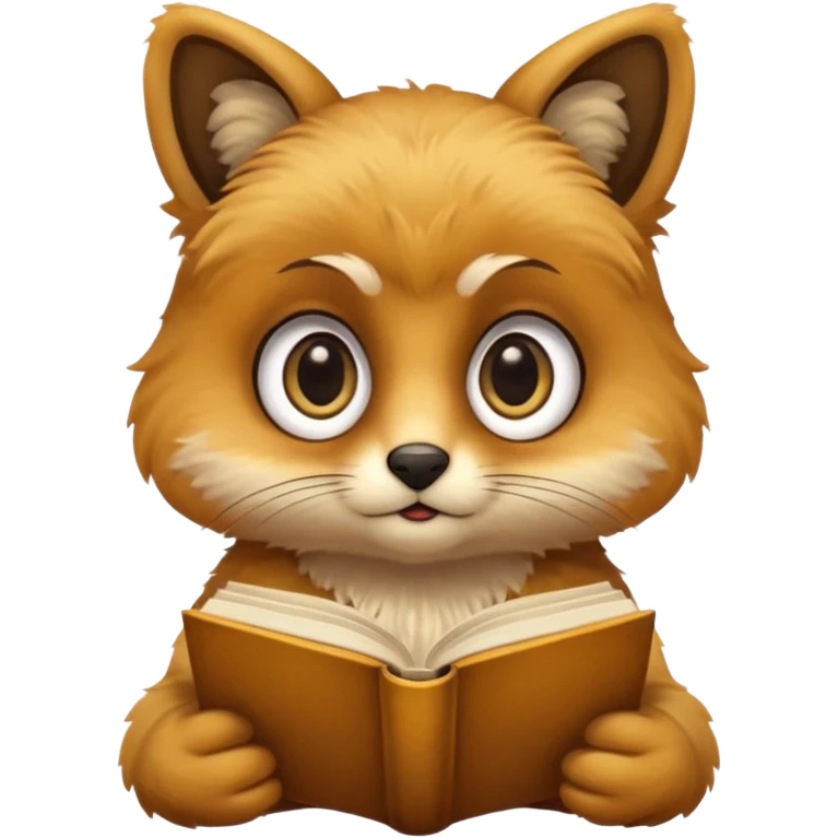 animal reading books emoji