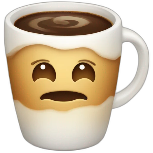 Chat qui boit du café emoji
