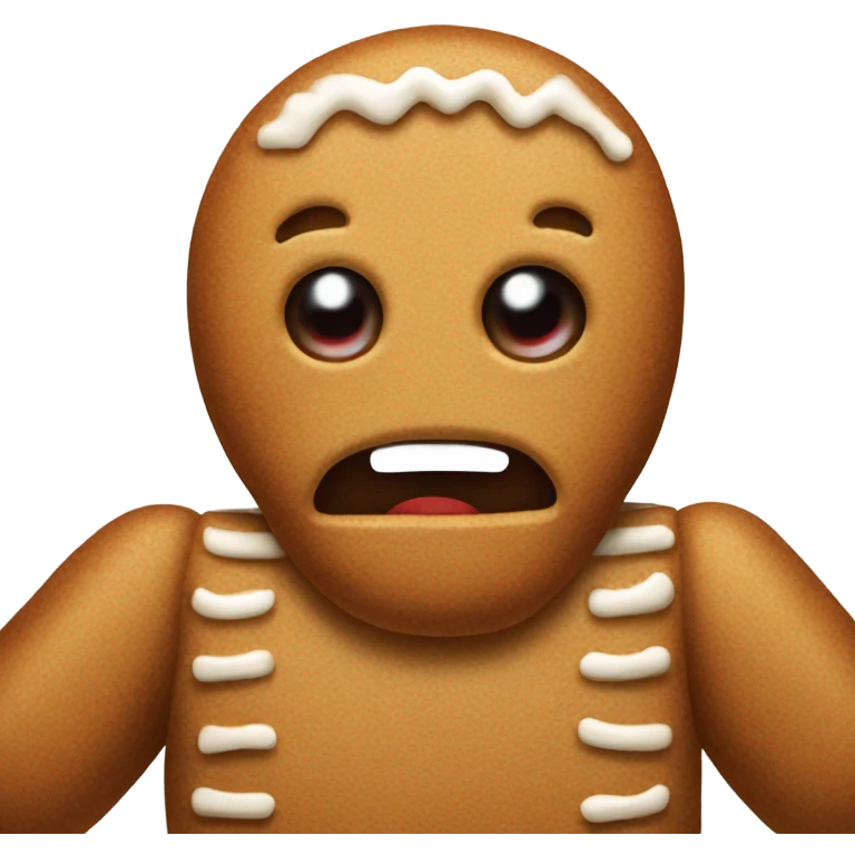 Angry gingerbread man emoji