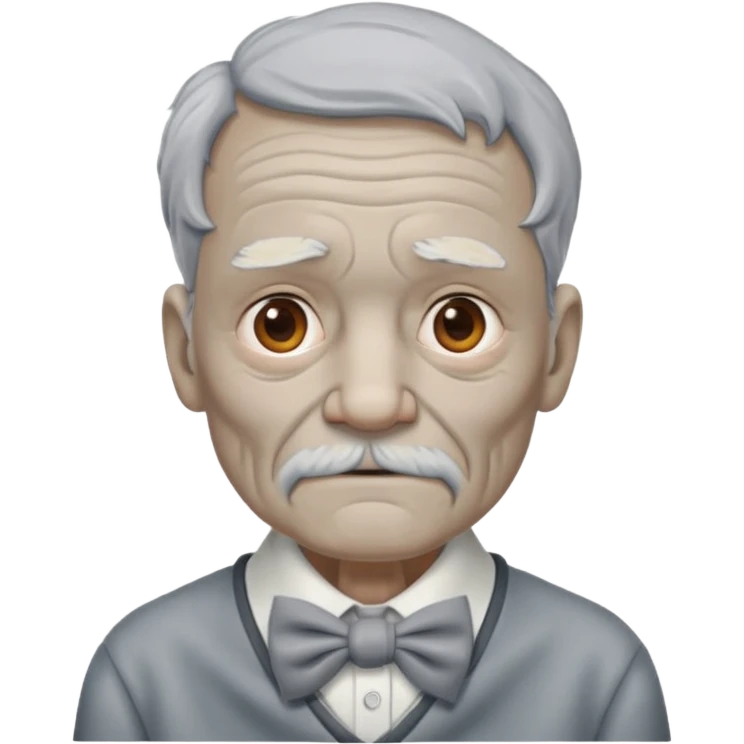 Very old man with neckBow. emoji