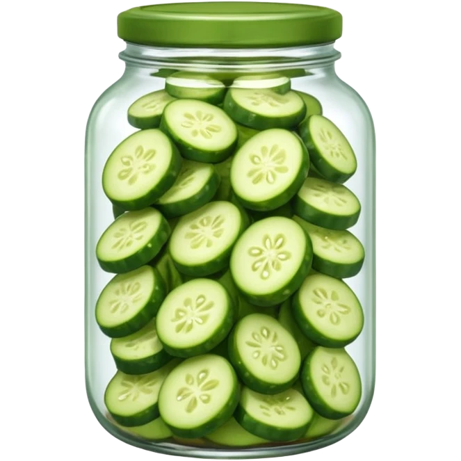 Pickled cucumbers in jar emoji