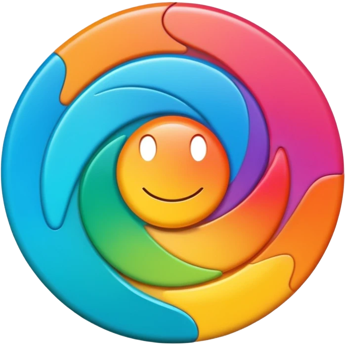 abstract, modern, and energetic badge, no text emoji