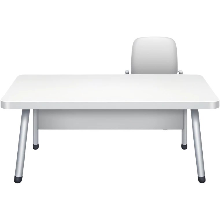 Long White empty desk table  emoji