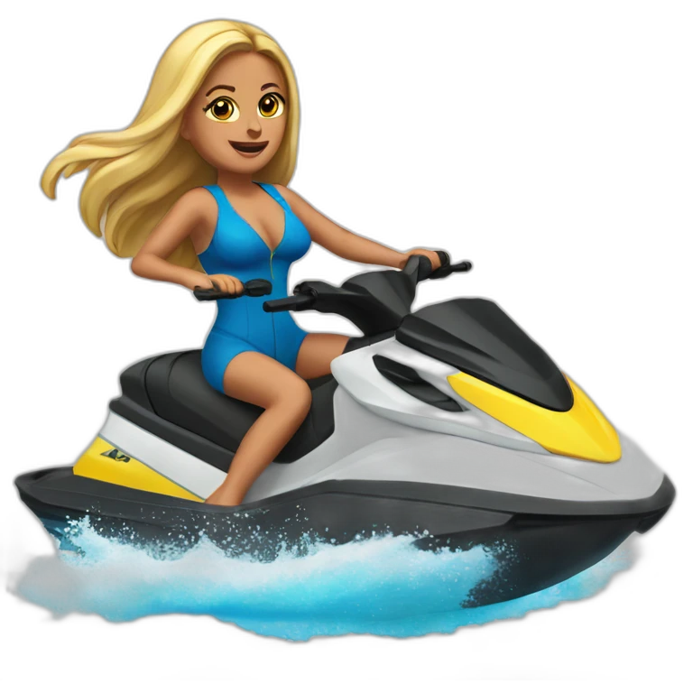 twin bitches hopping off a jetski emoji