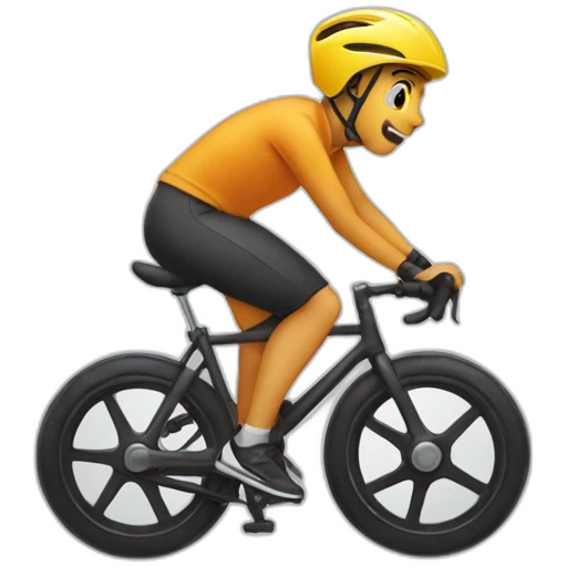 Wheelie on cycle emoji