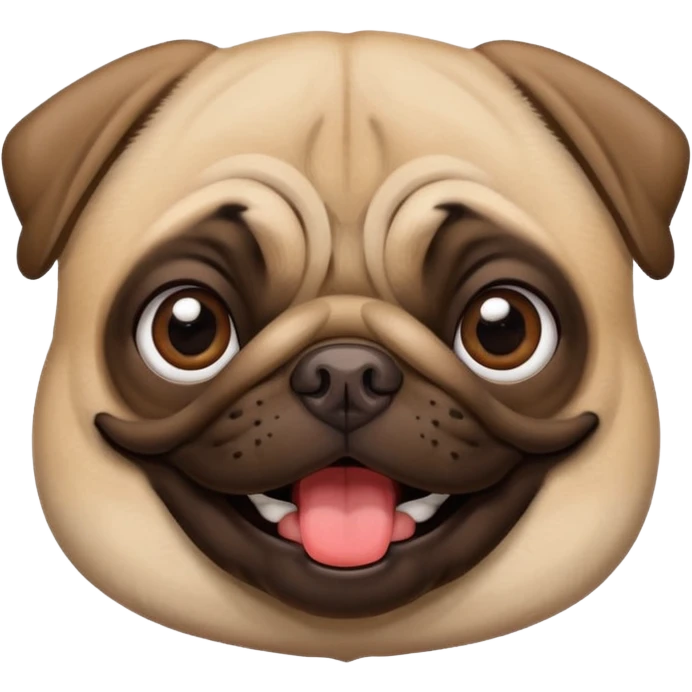 Pug apaixonado emoji