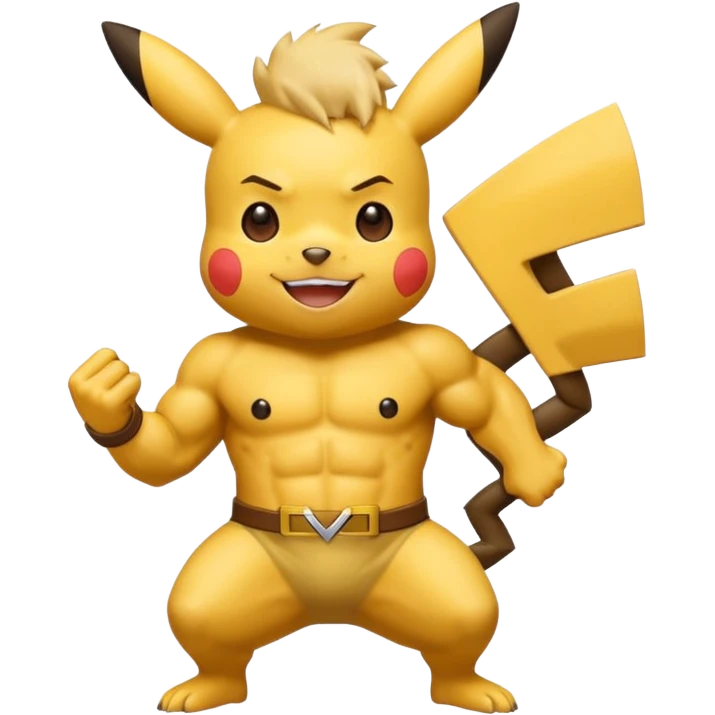jacked up pikachu emoji
