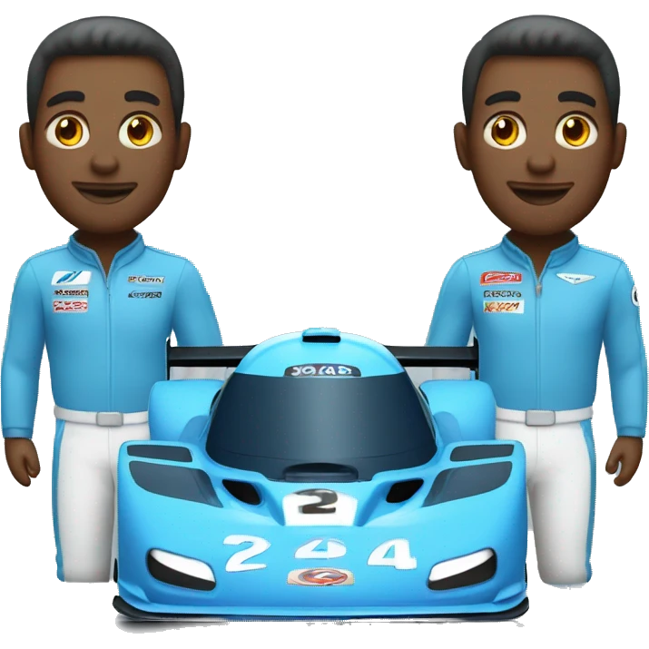 Blue race car emoji
