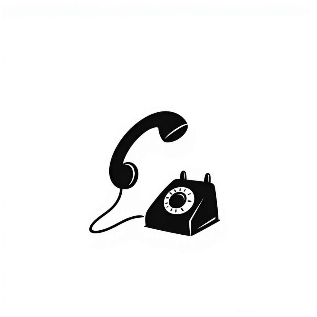 simple telephone sitting underneath a round wristwatch emoji
