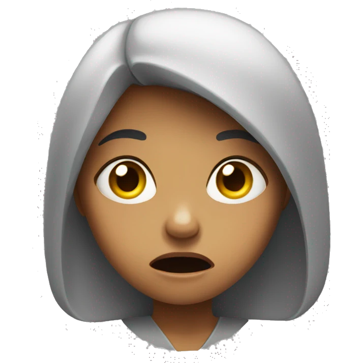 Scared girl emoji