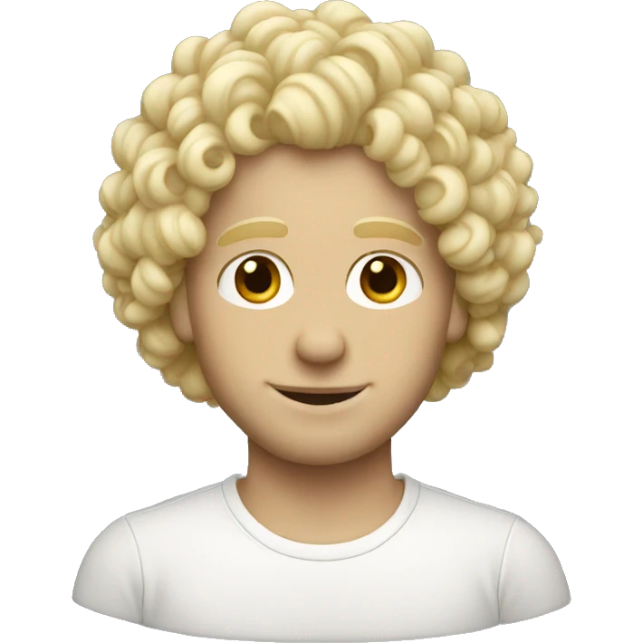 white blonde curly man  emoji