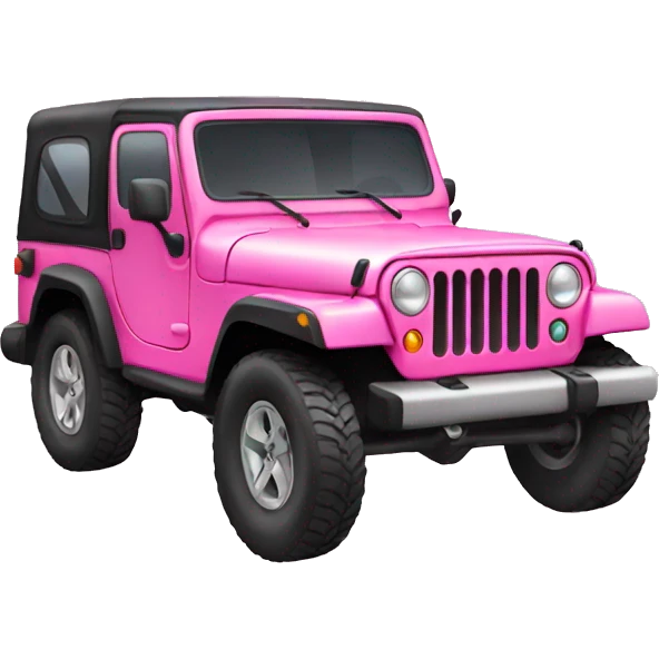 Pink jeep emoji