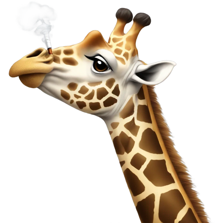 Giraffe smoking  emoji
