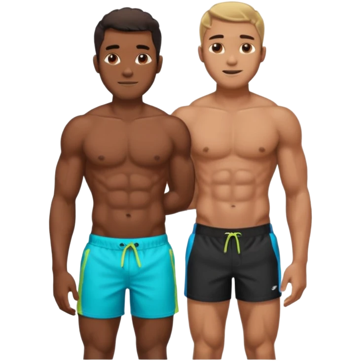 naked african man showing off his lower-body features. detailed shading. smug face. half turned so that the butt can be seen. handsome features emoji