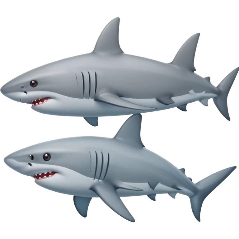 two sharks in love emoji