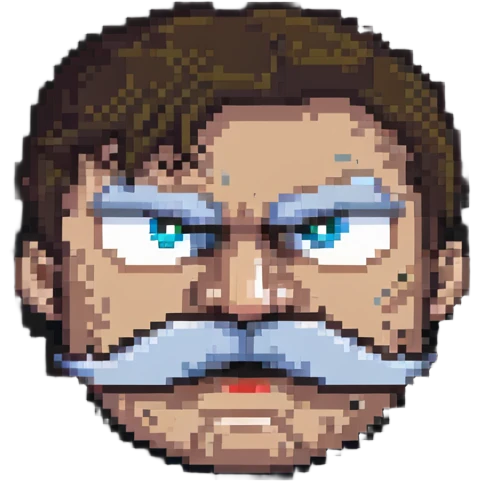 angry face with mustache emoji
