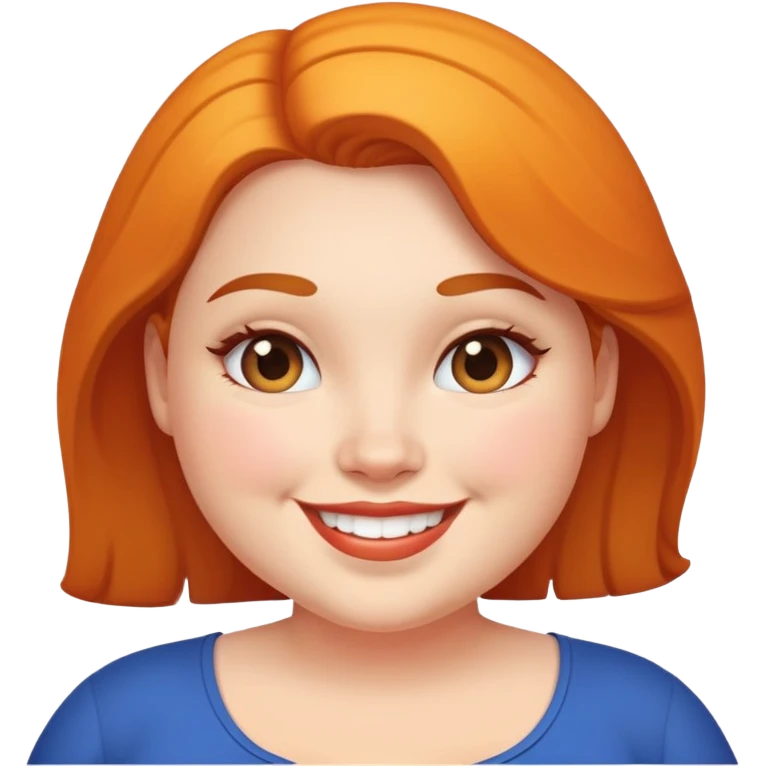 plus size girl smiling emoji