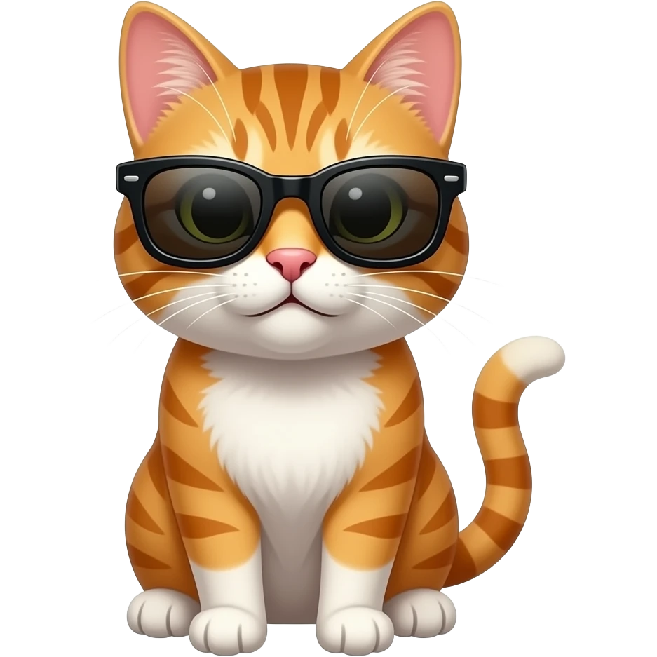 Cat wearing sunglasses emoji