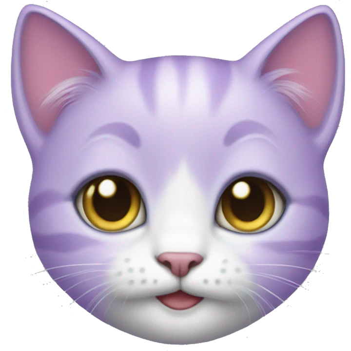 adorable lilac kitty  emoji