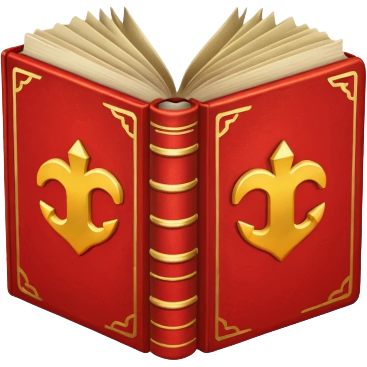 red books, golden glow emoji