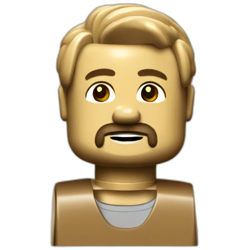 Lego minifig with goatee emoji