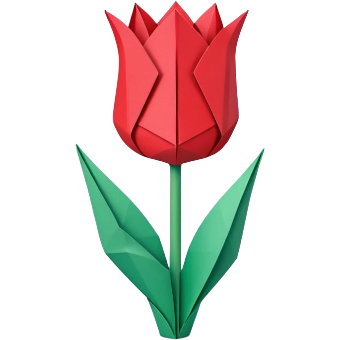 paper colour origami tulip emoji