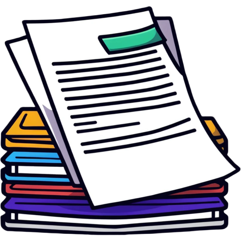 small stack of papers with a timer symbolizing heavy admin workload emoji