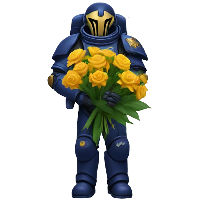 spacemarine holding flowers  emoji