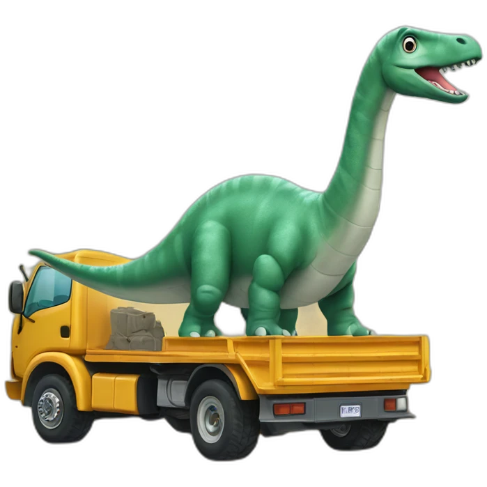 Diplodocus en forme de camion emoji