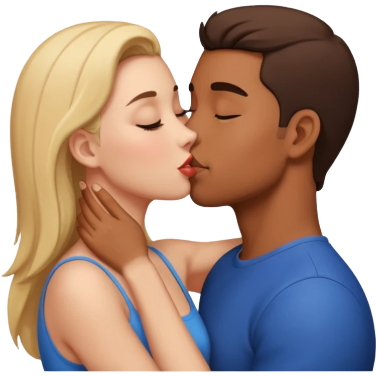 Aggressive kissing emoji