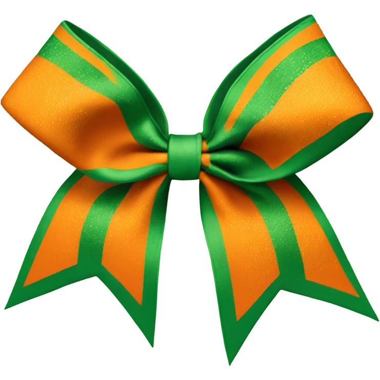 cheer bow that says envy green and orange  emoji