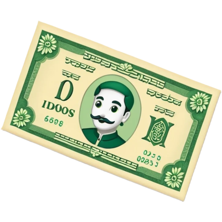 A rupee bill emoji