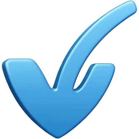 blue checkmark bold emoji