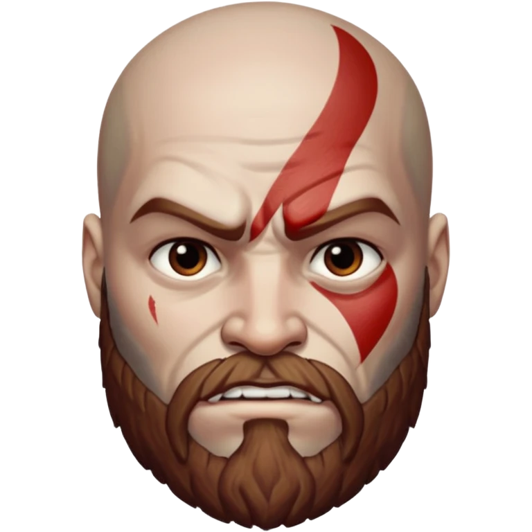 Visage de Kratos du jeu PlayStation emoji