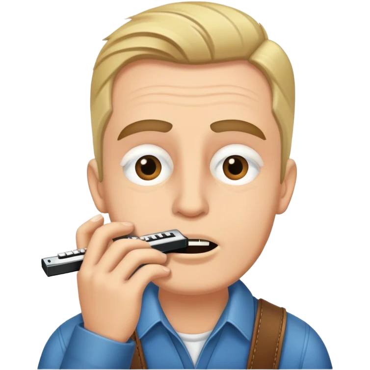george clarkey with a harmonica  emoji