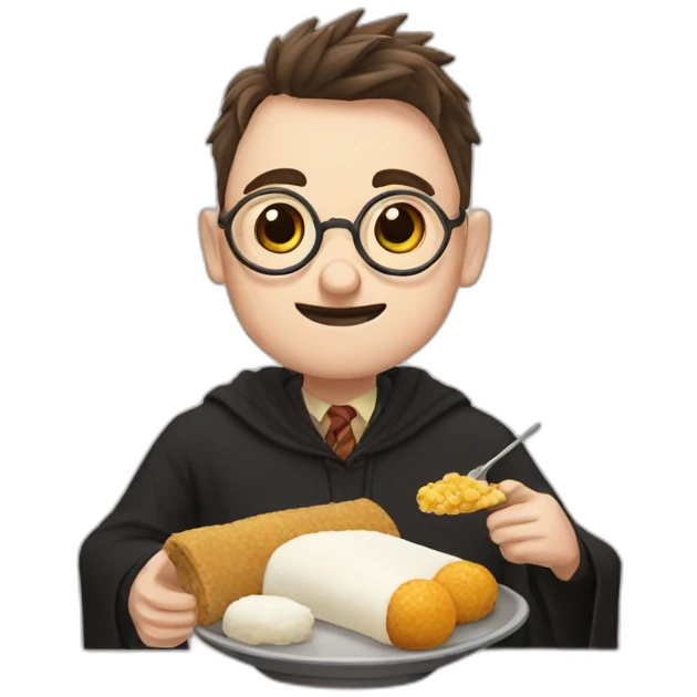 Harry Potter eating idly emoji