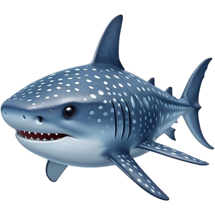 Realistic full bodied whale Shark emoji