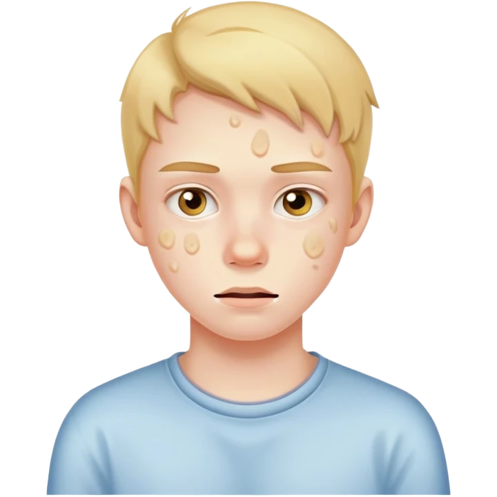 teenager face with acne breakout emoji