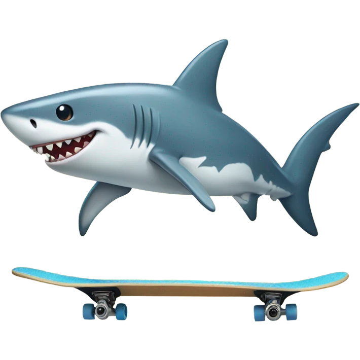 shark on skateboard  emoji