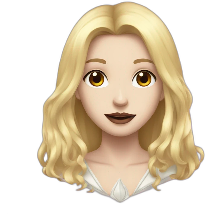 long-hair blond femboy gothic magician emoji
